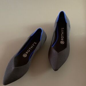 Rothy's Women's Black and Blue Flats